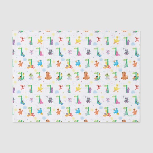 Sunny Day Sesame Street Pattern Seidenpapier (Vorderseite)