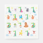 Sunny Day Sesame Street Pattern Serviette (Vorderseite)