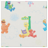 Sunny Day Sesame Street Pattern Stoff (Nahaufnahme)