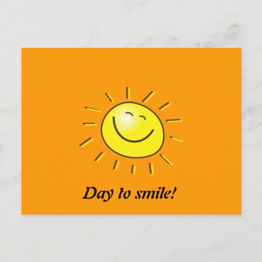 Sunny day, smiling sun, Day to smile! Postkarte (Vorderseite)