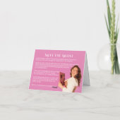 "Sunny Day" Thank-you Card Pink Dankeskarte (Rückseite)