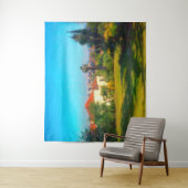 Sunny Day Yemin Moshe View JerIsalem Israel Oil Po Wandteppich (Beispiel)