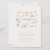Sunny Days Baby Dusche Einladung (Vorderseite)