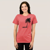 Sunny Days T-Shirt - Minimalist Palm Tree Silhouet Tri-Blend Shirt (Vorderseite voll)