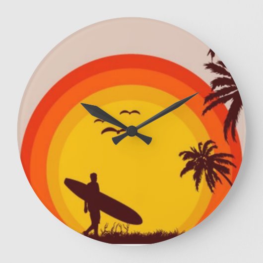 Sunny Days Wall Clock Große Wanduhr (Vorderseite)