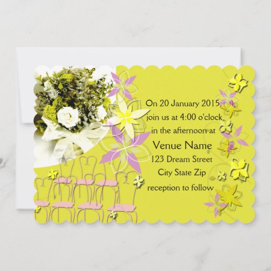 Sunny Days Wedding Einladung (Rückseite)