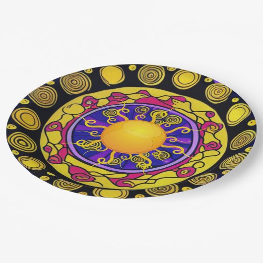 Sunny Daze Pappteller (Schrägansicht)