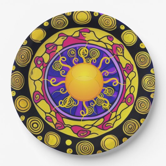 Sunny Daze Pappteller (Vorderseite)