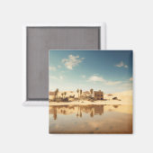 Sunny Desert Oasis Magnet (Vorderseite/Rückseite)