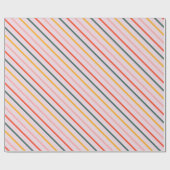 Sunny Diagonal Stripes Geschenkpapier (Flach)