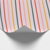 Sunny Diagonal Stripes Geschenkpapier (Ecke)