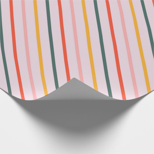 Sunny Diagonal Stripes Geschenkpapier (Ecke)