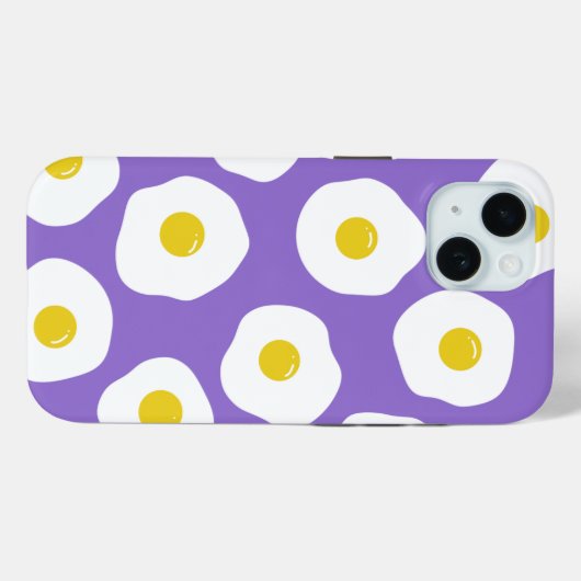 Sunny Egg Lila iPhone 15 Fall Case-Mate iPhone Hülle (Rückseite (Horizontal))