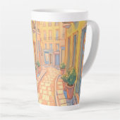 Sunny European Street Cosy Architecture Travel Art Milchtasse (Rechte Ecke)