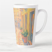 Sunny European Street Cosy Architecture Travel Art Milchtasse (Rechts)
