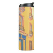 Sunny European Street Cosy Architecture Travel Art Thermosbecher (Nach links gedreht)