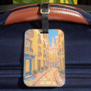 Sunny European Street Gepäcktag - Gemütliche Reise Gepäckanhänger