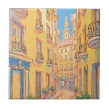 Sunny European Street Keramik Tile - Gemütliche Re