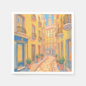 Sunny European Street Napkins - Gemütliche Archite Serviette (Vorderseite)