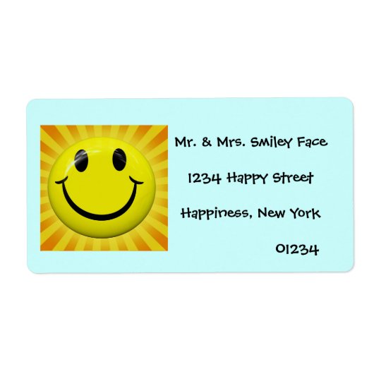 Sunny Face Labels (Vorne)