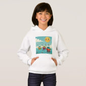 Sunny Fishing Boats – Kids’ Hoodie (Vorne ganz)