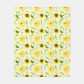 Sunny Floral Pattern Napkins Fleecedecke (Vorderseite)