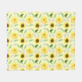 Sunny Floral Pattern Napkins Fleecedecke (Vorderseite (Horizontal))