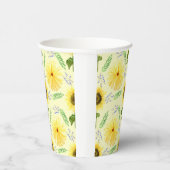 Sunny Floral Pattern Napkins Pappbecher (Rechts)