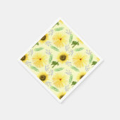 Sunny Floral Pattern Napkins Serviette (Ecke)