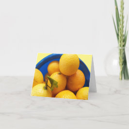 Sunny Florida Lemons auf einer leeren Karte