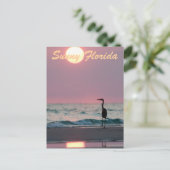 Sunny Florida Postkarte (Stehend Vorderseite)