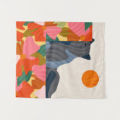 Sunny Garden Cat Wandteppich (Vorderseite (Horizontal))