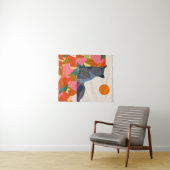 Sunny Garden Cat Wandteppich (Beispiel (Horizontal))