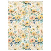 Sunny Gold Blume Klemmbrett (Rückseite)