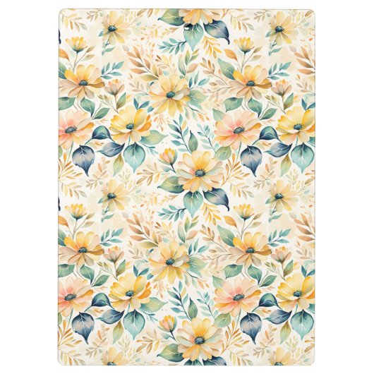 Sunny Gold Blume Klemmbrett (Rückseite)