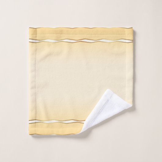 Sunny Gold Ivory Wave Badhandtuch Set (Waschlappen)