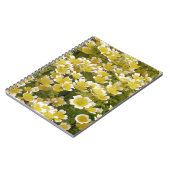 Sunny Gold White Blume Notizblock (Linke Seite)