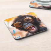 Sunny Gorilla Getränkeuntersetzer (Linke Seite)