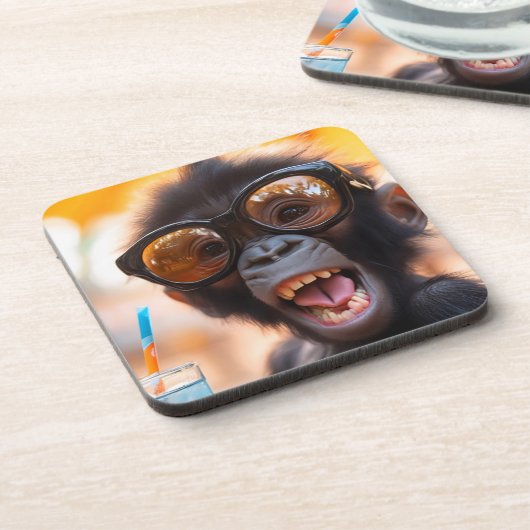 Sunny Gorilla Getränkeuntersetzer (Linke Seite)