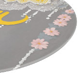 Sunny Gray Lace AI Art Schneidebrett (Ecke)