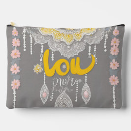 Sunny Gray Lace AI Art Zubehörtasche