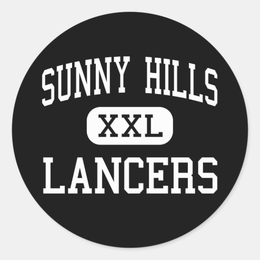 Sunny Hills - Lancers - Hoch - Fullerton Runder Aufkleber (Vorderseite)