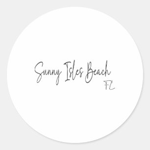 Sunny Isles Beach Florida Ca Retro Runder Aufkleber