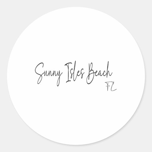 Sunny Isles Beach Florida Ca Retro  Runder Aufkleber (Vorderseite)
