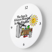 Sunny Kitchen Große Wanduhr (Winkel)