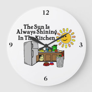 Sunny Kitchen Große Wanduhr