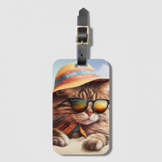 Sunny Kitty Gepäckanhänger (Vorderseite Vertikal)