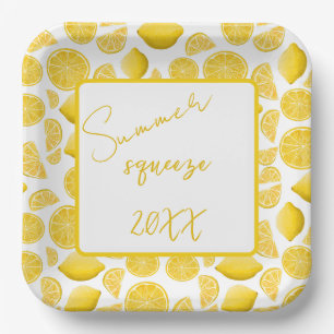 Sunny Lemon Day Pappteller