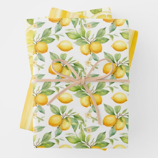 Sunny Lemon Deluxe Geschenkpapier Set (Beispiel)