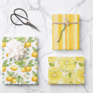 Sunny Lemon Deluxe Geschenkpapier Set